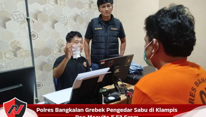 Polres Bangkalan Grebek Pengedar Sabu di Klampis Dan Menyita 5,53 Gram