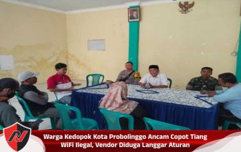 Warga Kedopok Kota Probolinggo Ancam Copot Tiang WiFi Ilegal, Vendor Diduga Langgar Aturan