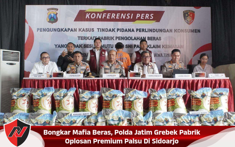 Bongkar Mafia Beras, Polda Jatim Grebek Pabrik Oplosan Premium Palsu Di Sidoarjo