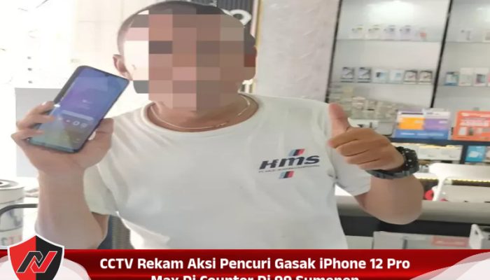 CCTV Rekam Aksi Pencuri Gasak iPhone 12 Pro Max Di Counter Dj 99 Sumenep