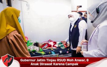 Gubernur Jatim Tinjau RSUD Moh Anwar, 8 Anak Dirawat Karena Campak