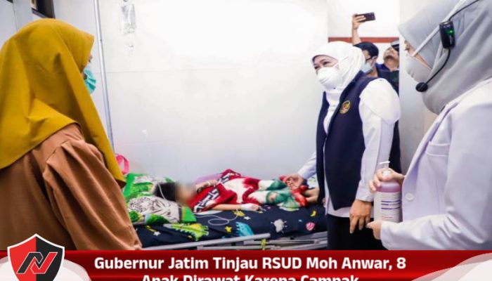 Gubernur Jatim Tinjau RSUD Moh Anwar, 8 Anak Dirawat Karena Campak