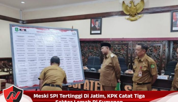 Meski SPI Tertinggi Di Jatim, KPK Catat Tiga Sektor Lemah Di Sumenep