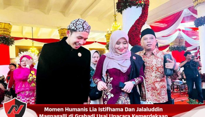 Momen Humanis Lia Istifhama Dan Jalaluddin Magnagalli di Grahadi Usai Upacara Kemerdekaan