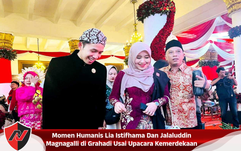 Momen Humanis Lia Istifhama Dan Jalaluddin Magnagalli di Grahadi Usai Upacara Kemerdekaan