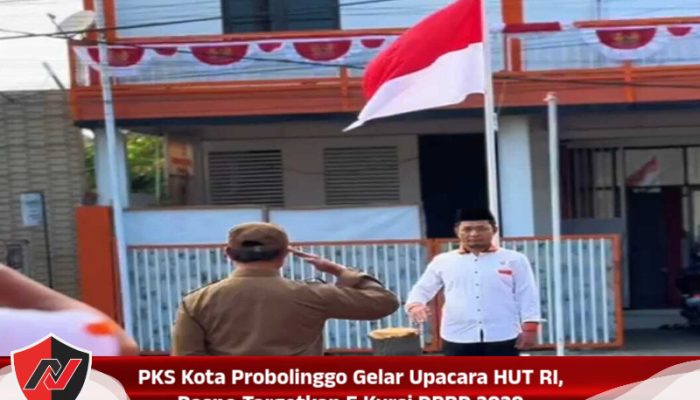 PKS Kota Probolinggo Gelar Upacara HUT RI, Dasno Targetkan 5 Kursi DPRD 2029