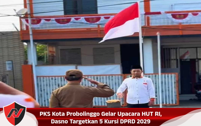 PKS Kota Probolinggo Gelar Upacara HUT RI, Dasno Targetkan 5 Kursi DPRD 2029
