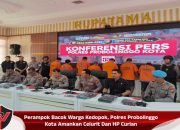 Perampok Bacok Warga Kedopok, Polres Probolinggo Kota Amankan Celurit Dan HP Curian