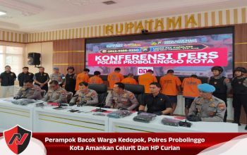 Perampok Bacok Warga Kedopok, Polres Probolinggo Kota Amankan Celurit Dan HP Curian