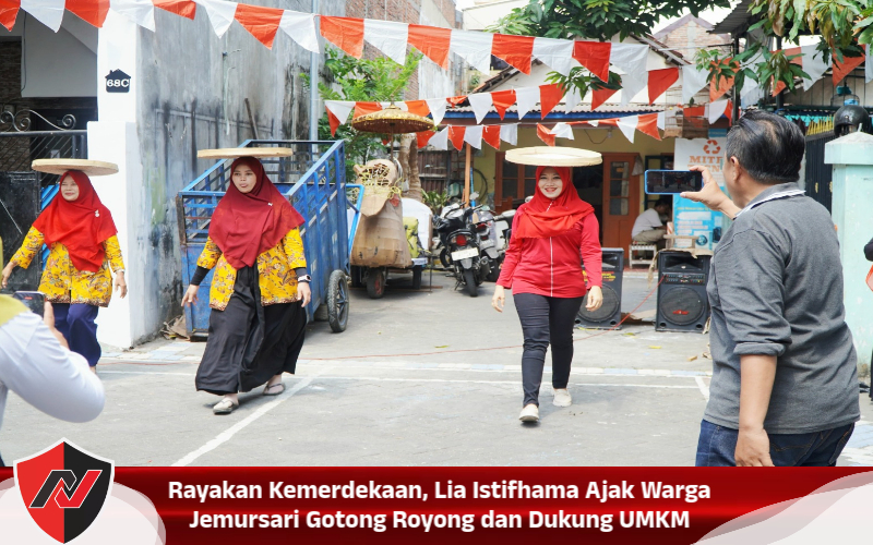 Rayakan Kemerdekaan, Lia Istifhama Ajak Warga Jemursari Gotong Royong dan Dukung UMKM