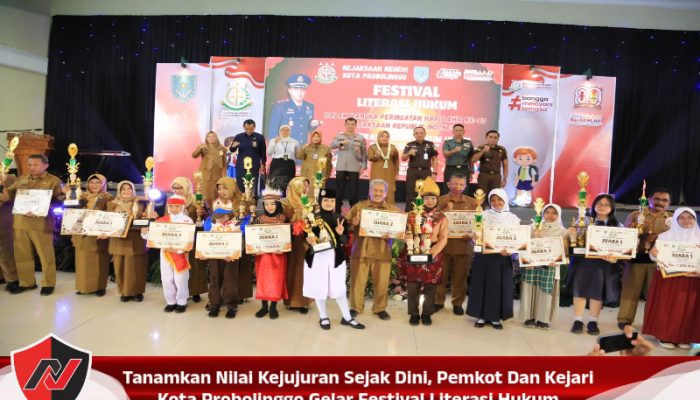 Tanamkan Nilai Kejujuran Sejak Dini, Pemkot Dan Kejari Kota Probolinggo Gelar Festival Literasi Hukum