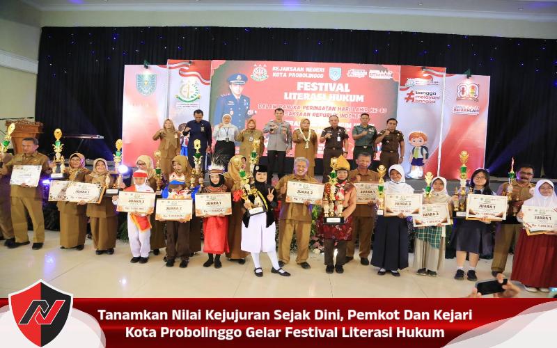 Tanamkan Nilai Kejujuran Sejak Dini, Pemkot Dan Kejari Kota Probolinggo Gelar Festival Literasi Hukum