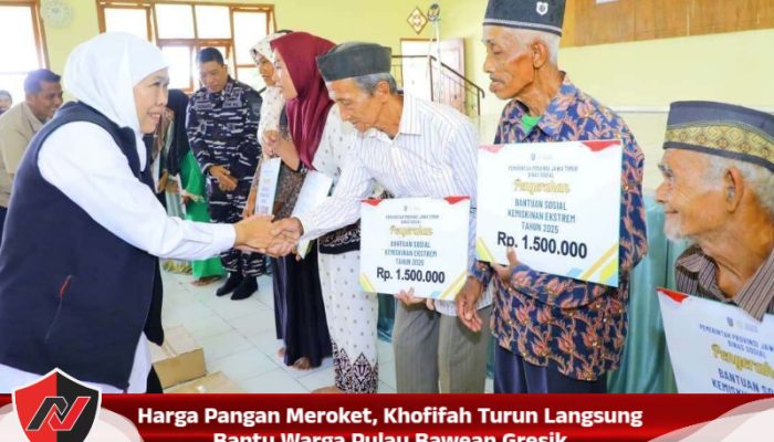 Harga Pangan Meroket, Khofifah Turun Langsung Bantu Warga Pulau Bawean Gresik