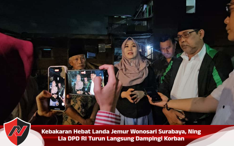 Kebakaran Hebat Landa Jemur Wonosari Surabaya, Ning Lia DPD RI Turun Langsung Dampingi Korban