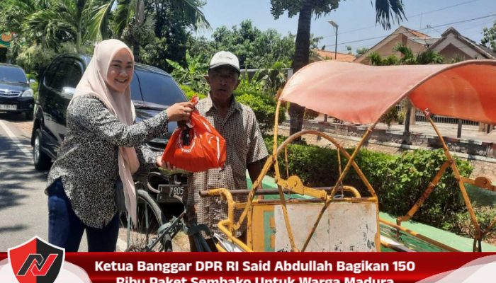 Ketua Banggar DPR RI Said Abdullah Bagikan 150 Ribu Paket Sembako Untuk Warga Madura