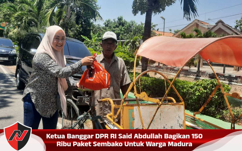 Ketua Banggar DPR RI Said Abdullah Bagikan 150 Ribu Paket Sembako Untuk Warga Madura