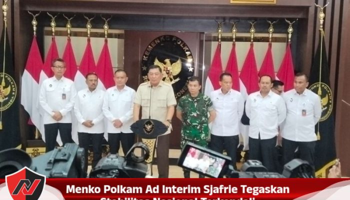 Menko Polkam Ad Interim Sjafrie Tegaskan Stabilitas Nasional Terkendali