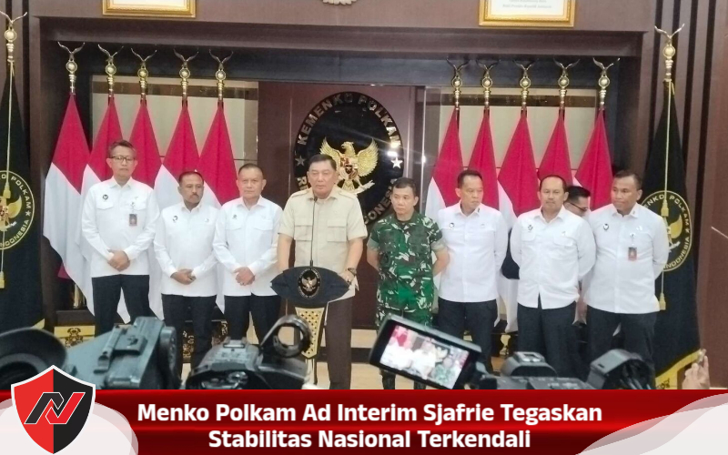 Menko Polkam Ad Interim Sjafrie Tegaskan Stabilitas Nasional Terkendali