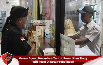 Ormas Squad Nusantara Tuntut Penertiban Tiang Wifi Ilegal Di Kota Probolinggo