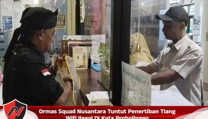 Ormas Squad Nusantara Tuntut Penertiban Tiang Wifi Ilegal Di Kota Probolinggo