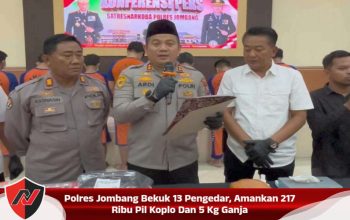 Polres Jombang Bekuk 13 Pengedar, Amankan 217 Ribu Pil Koplo Dan 5 Kg Ganja