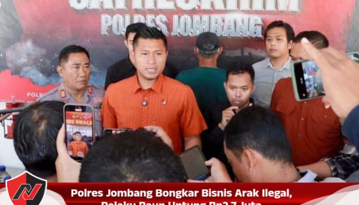 Polres Jombang Bongkar Bisnis Arak Ilegal, Pelaku Raup Untung Rp2,7 Juta