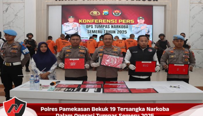 Polres Pamekasan Bekuk 19 Tersangka Narkoba Dalam Operasi Tumpas Semeru 2025