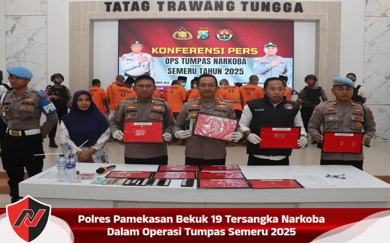 Polres Pamekasan Bekuk 19 Tersangka Narkoba Dalam Operasi Tumpas Semeru 2025