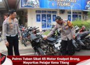 Polres Tuban Sikat 65 Motor Knalpot Brong, Mayoritas Pelajar Kena Tilang