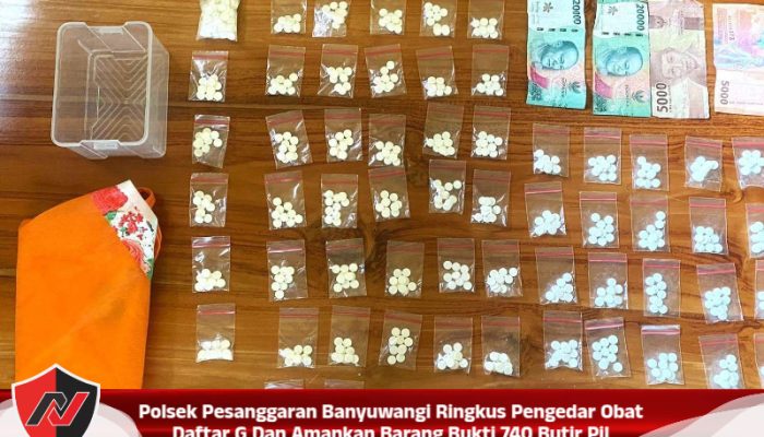 Polsek Pesanggaran Banyuwangi Ringkus Pengedar Obat Daftar G Dan Amankan Barang Bukti 740 Butir Pil