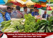 Relokasi 36 Pedagang Pasar Waru Pamekasan, Jalan Lancar Dan Pasar Jadi Tertib