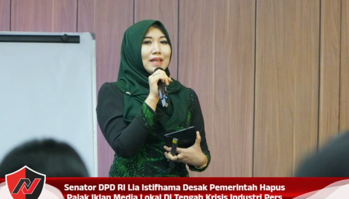 Senator DPD RI Lia Istifhama Desak Pemerintah Hapus Pajak Iklan Media Lokal Di Tengah Krisis Industri Pers