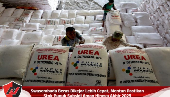 Swasembada Beras Dikejar Lebih Cepat, Mentan Pastikan Stok Pupuk Subsidi Aman Hingga Akhir 2025