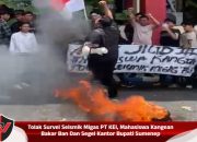 Tolak Survei Seismik Migas PT KEI, Mahasiswa Kangean Bakar Ban Dan Segel Kantor Bupati Sumenep