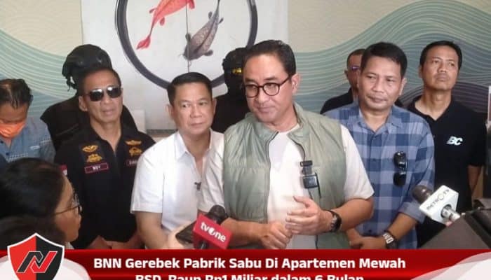 BNN Gerebek Pabrik Sabu Di Apartemen Mewah BSD, Raup Rp1 Miliar dalam 6 Bulan