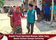 Bupati Fauzi Apresiasi Baznas Jatim Yang Bantu Korban Gempa Sumenep