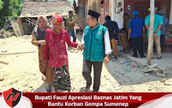 Bupati Fauzi Apresiasi Baznas Jatim Yang Bantu Korban Gempa Sumenep