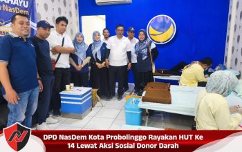 DPD NasDem Kota Probolinggo Rayakan HUT Ke 14 Lewat Aksi Sosial Donor Darah