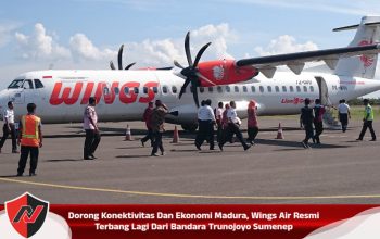 Dorong Konektivitas Dan Ekonomi Madura, Wings Air Resmi Terbang Lagi Dari Bandara Trunojoyo Sumenep