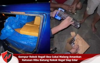 Gempur Rokok Ilegal! Bea Cukai Malang Amankan Ratusan Ribu Batang Rokok Ilegal Siap Edar