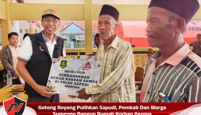 Gotong Royong Pulihkan Sapudi, Pemkab Dan Warga Sumenep Bangun Rumah Korban Gempa