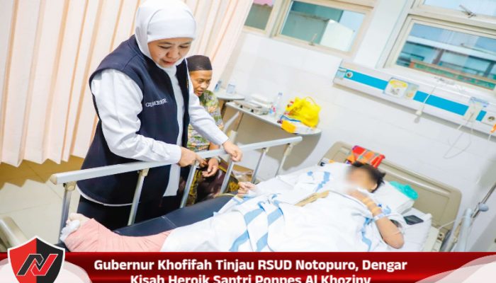 Gubernur Khofifah Tinjau RSUD Notopuro, Dengar Kisah Heroik Santri Ponpes Al Khoziny