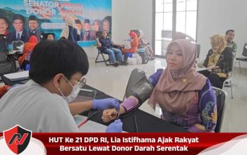 HUT Ke 21 DPD RI, Lia Istifhama Ajak Rakyat Bersatu Lewat Donor Darah Serentak