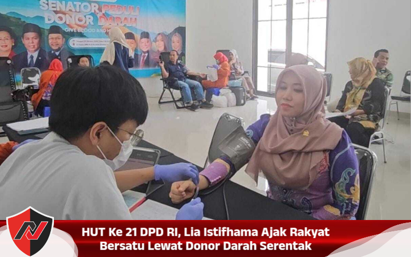 Hut Ke 21 DPD RI, Lia IStifhama Ajak Rakyat Bersatu Lewat Darah Serentak