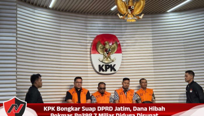 KPK Bongkar Suap DPRD Jatim, Dana Hibah Pokmas Rp398,7 Miliar Diduga Disunat