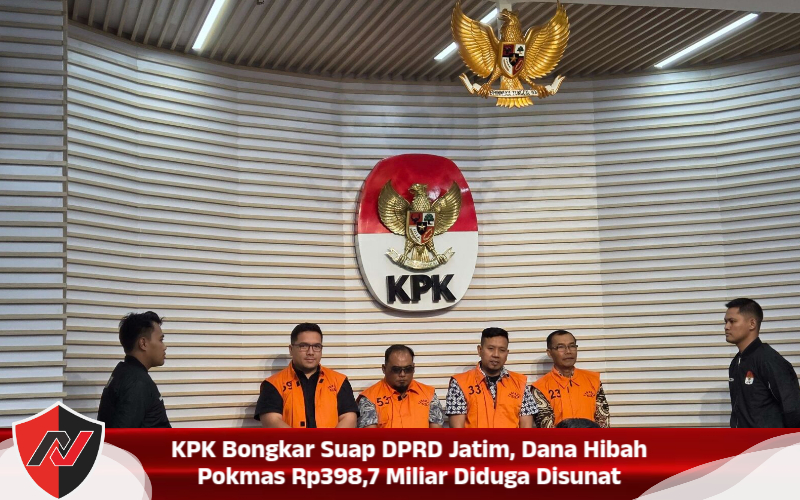 KPK Bongkar Suap DPRD Jatim, Dana Hibah Pokmas Rp398,7 Miliar Diduga Disunat