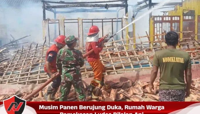 Musim Panen Berujung Duka, Rumah Warga Pamekasan Ludes Dilalap Api