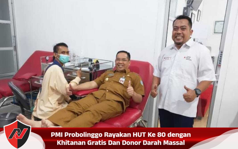 PMI Probolinggo Rayakan HUT Ke 80 dengan Khitanan Gratis Dan Donor Darah Massal
