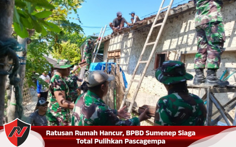 Ratusan Rumah Hancur, BPBD Sumenep Siaga Total Pulihkan Pascagempa