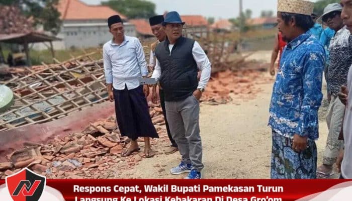 Respons Cepat, Wakil Bupati Pamekasan Turun Langsung Ke Lokasi Kebakaran Di Desa Gro’om